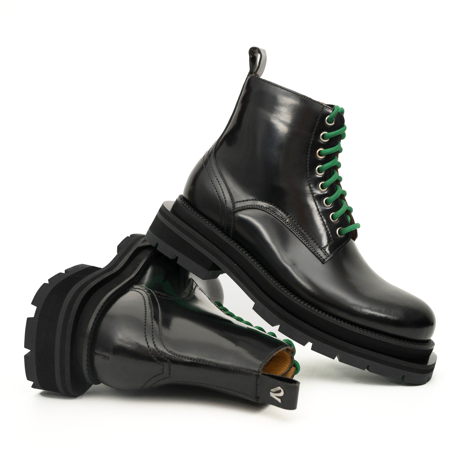 Sneakers Derby con plateau color cognac brunito