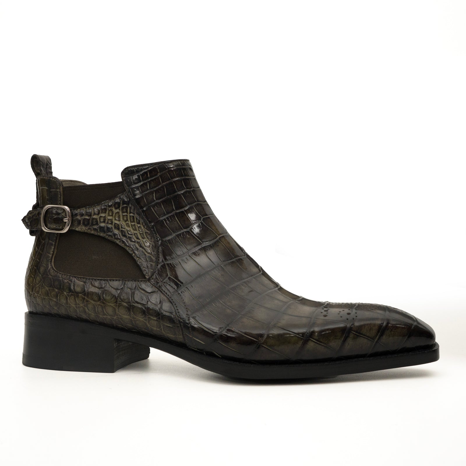 Derby en Crocodile Cognac Norvégien