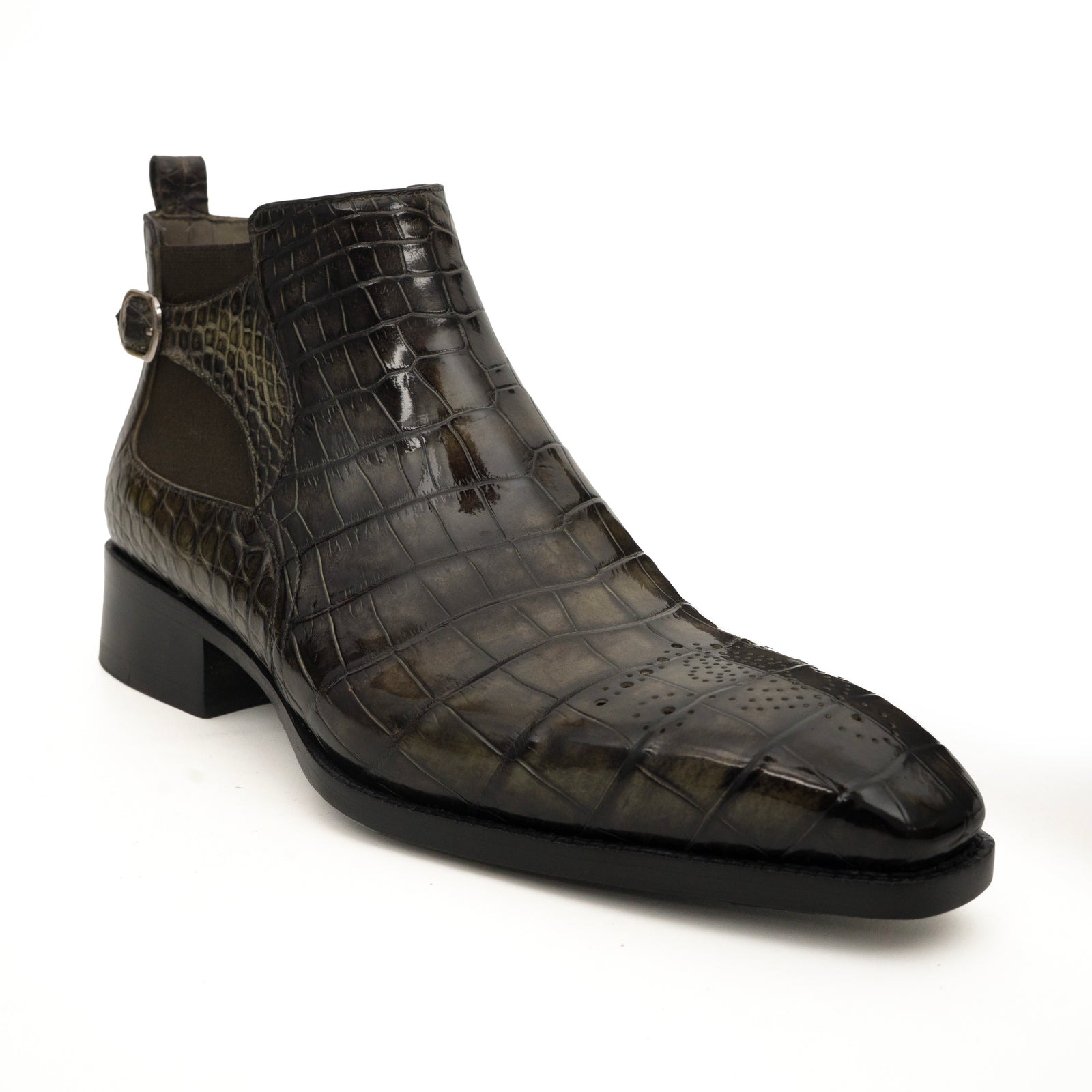 Derby en Crocodile Cognac Norvégien