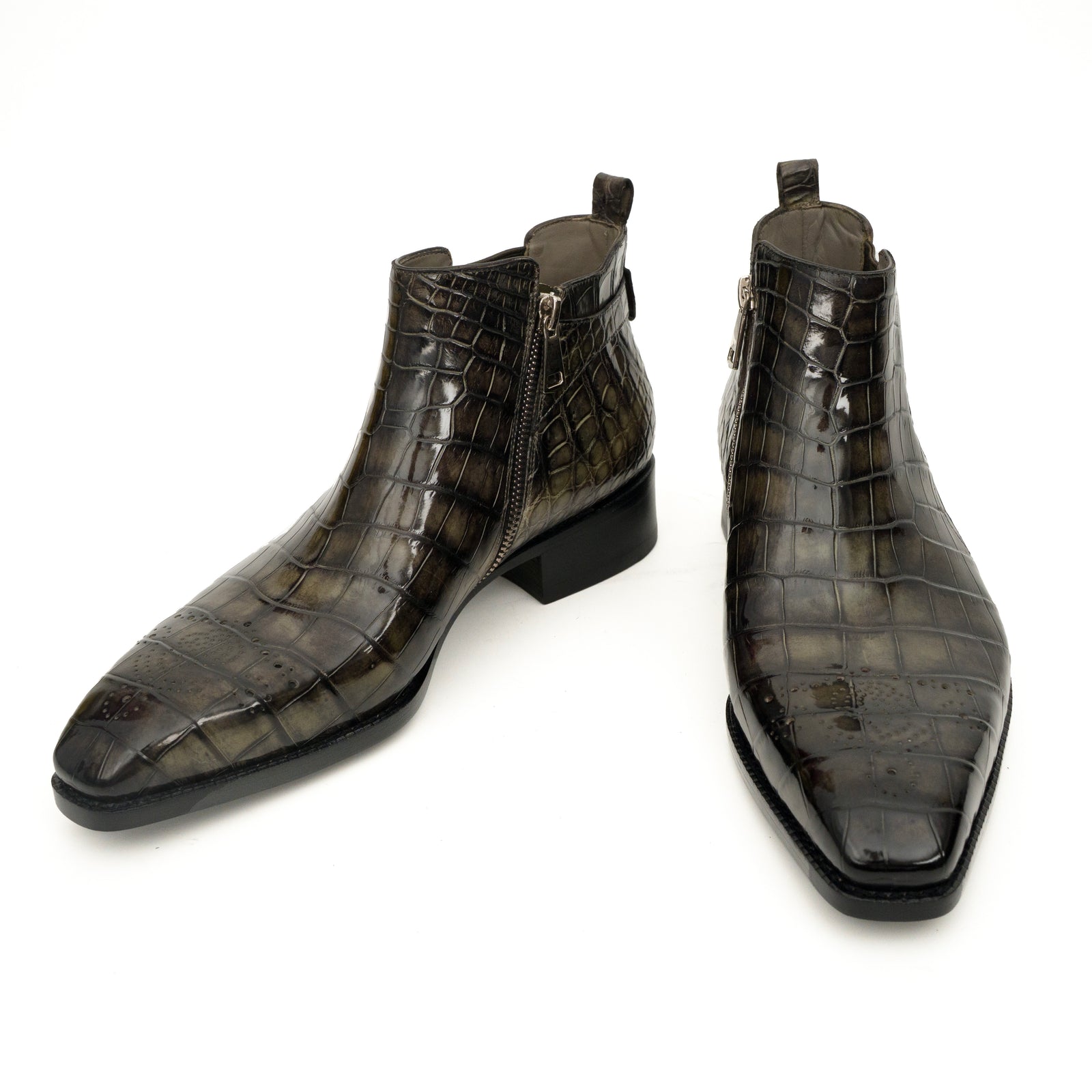 Derby en Crocodile Cognac Norvégien
