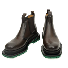Bottines Chukka en cordovan lavé brun foncé