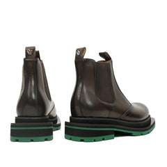 Bottines Chukka en cordovan lavé brun foncé