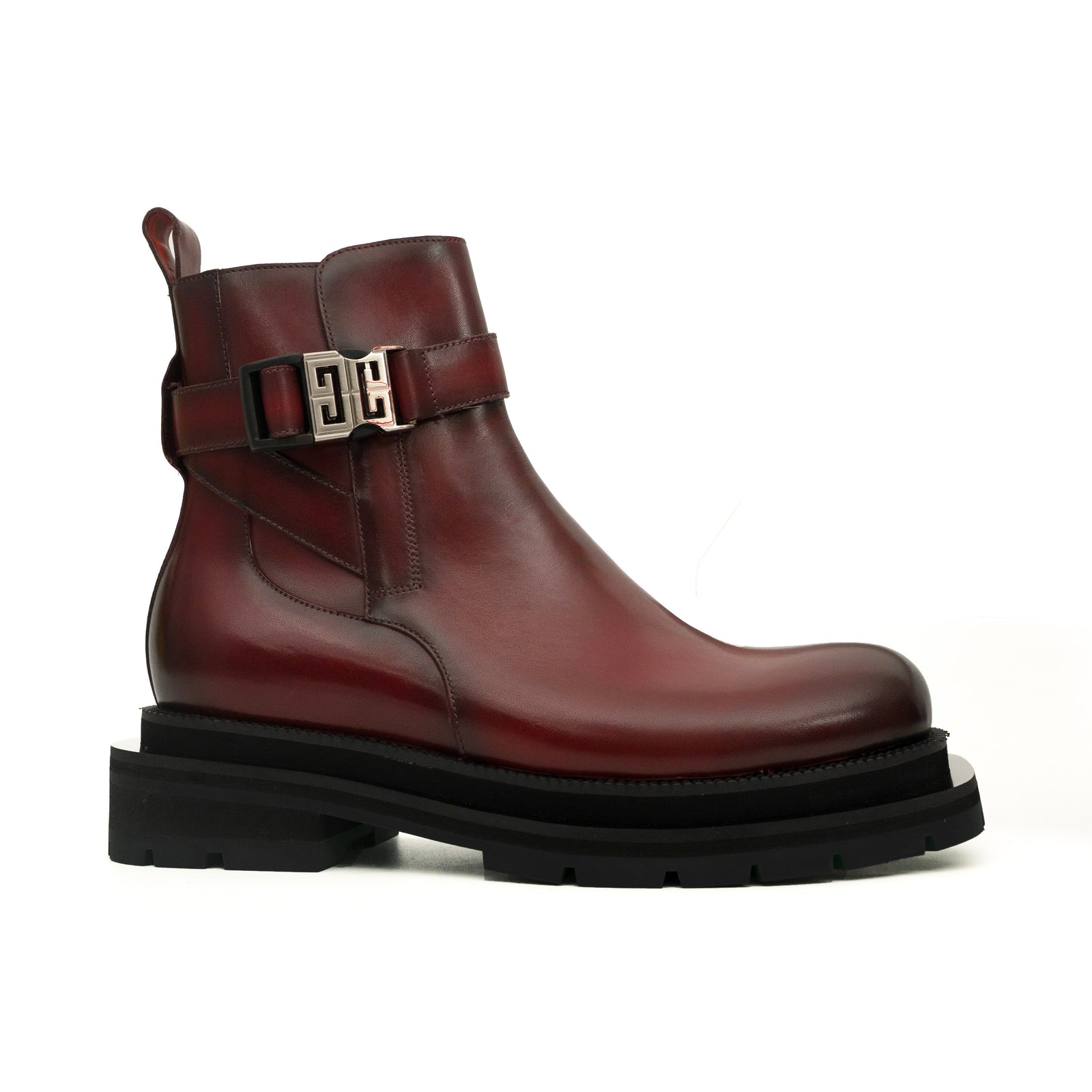 Sneakers Derby con plateau color cognac brunito