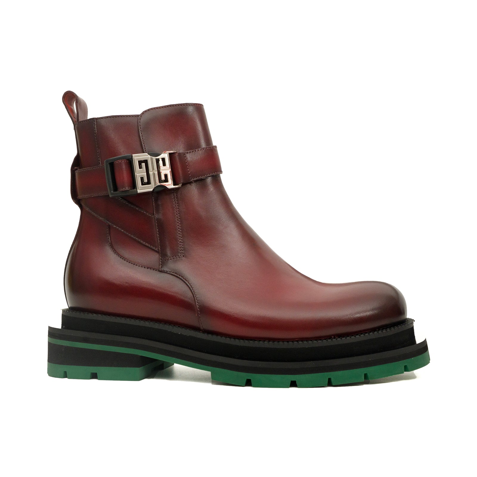 Sneakers Derby con plateau color cognac brunito