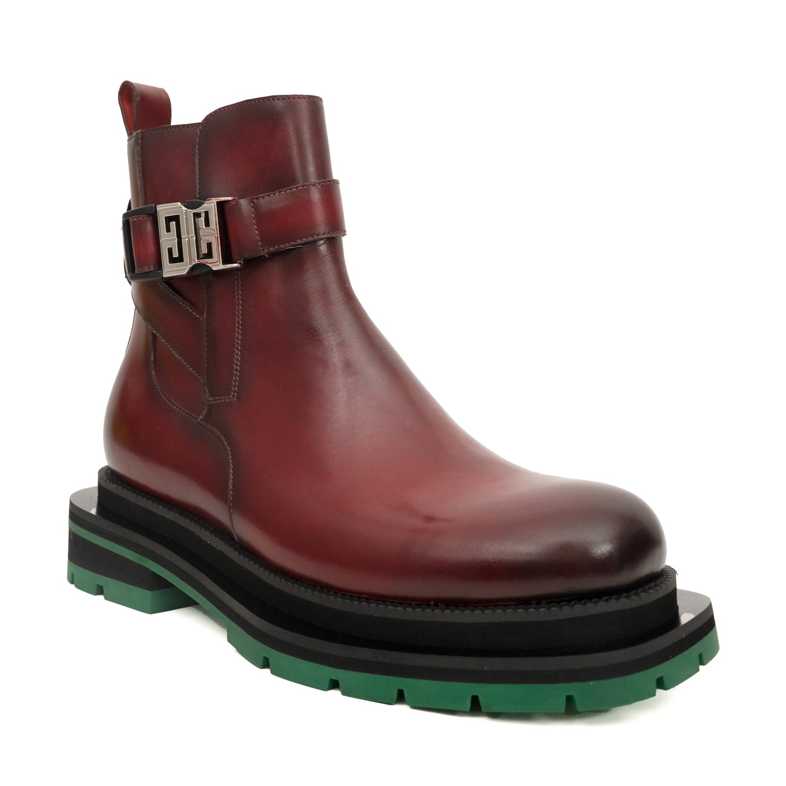 Sneakers Derby con plateau color cognac brunito