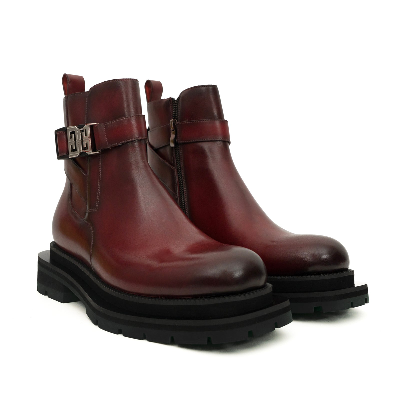 Sneakers Derby con plateau color cognac brunito