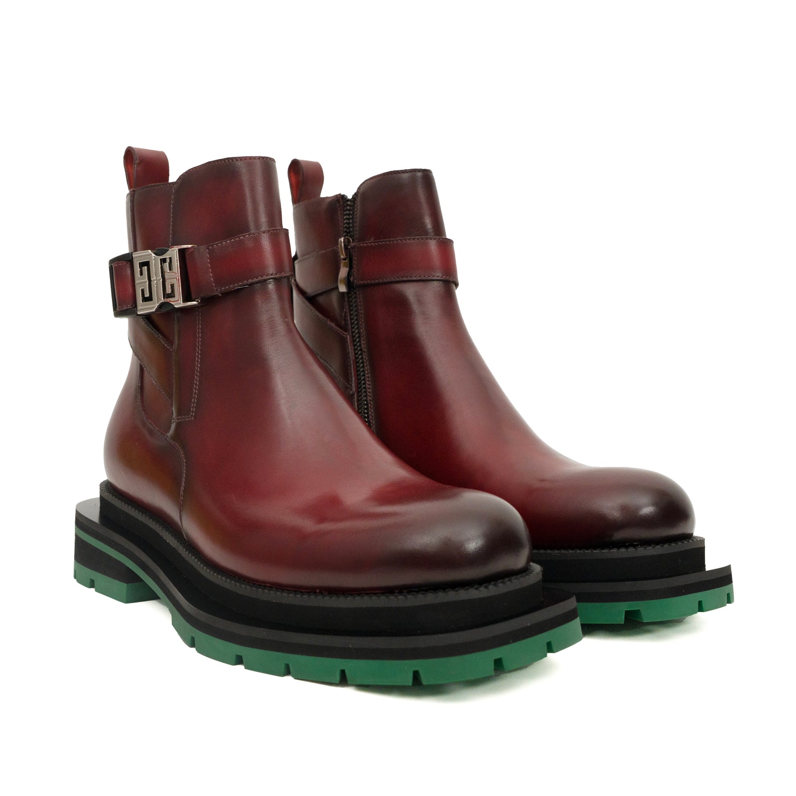 Sneakers Derby con plateau color cognac brunito