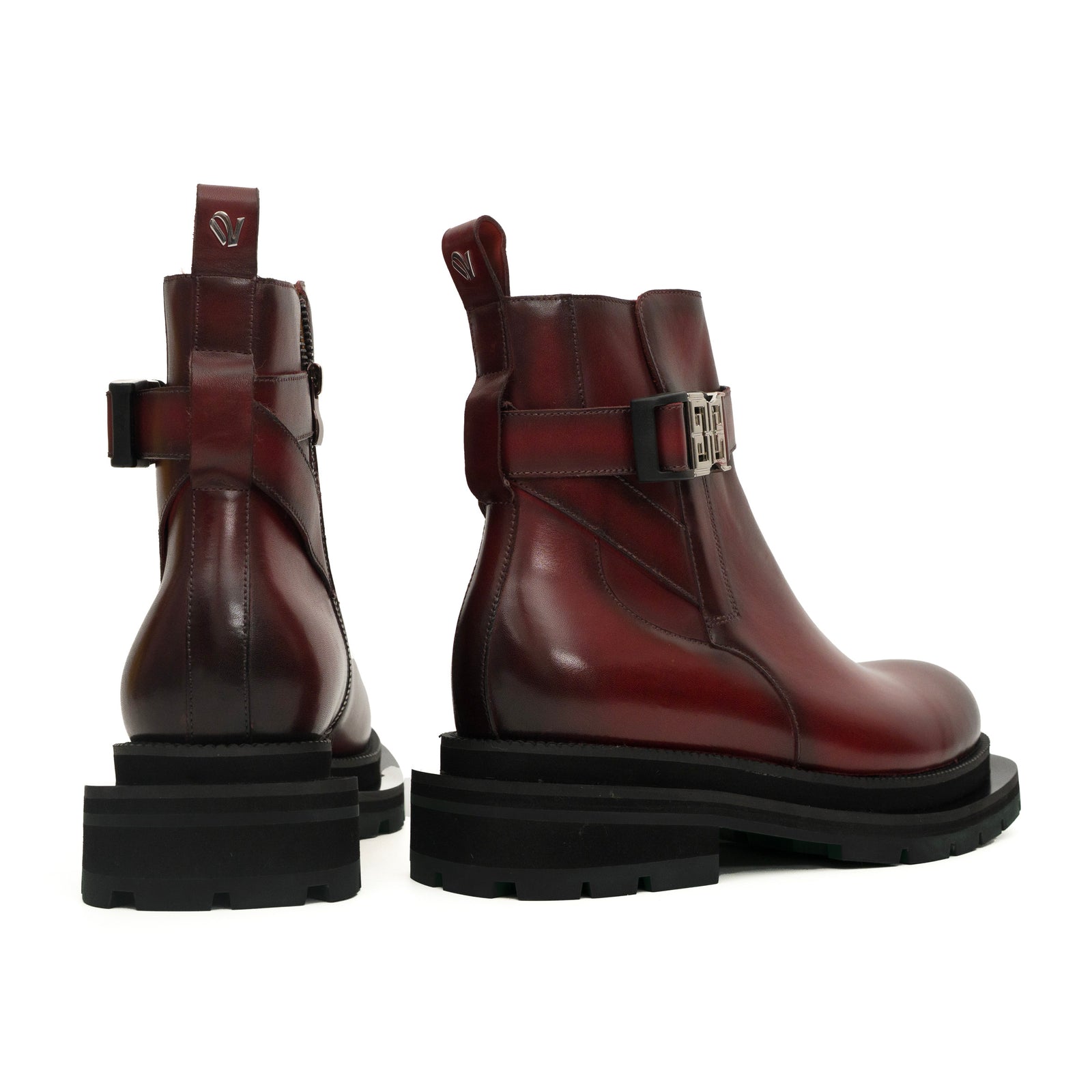 Sneakers Derby con plateau color cognac brunito