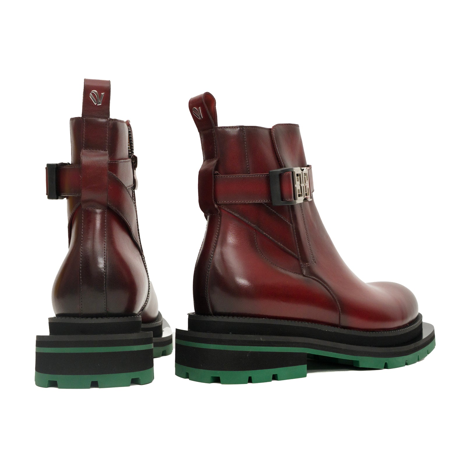 Sneakers Derby con plateau color cognac brunito