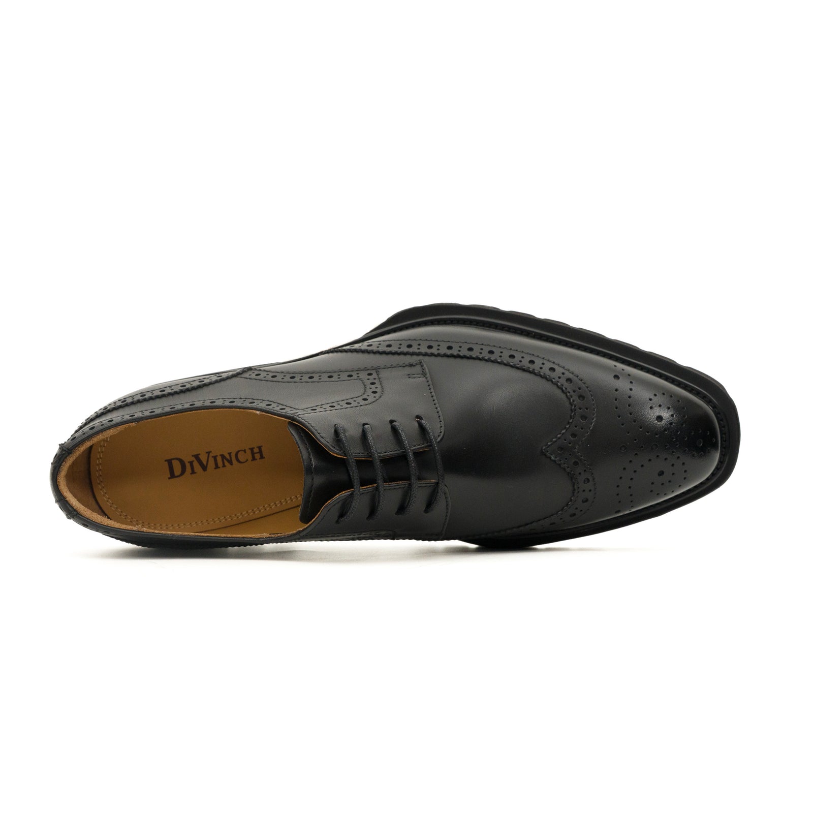 Black Brogue Lug-Sole Derby