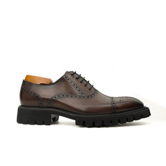 Dark Brown Cap-Toe Brogue Oxford