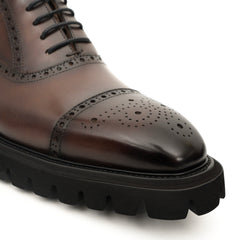 Dark Brown Cap-Toe Brogue Oxford