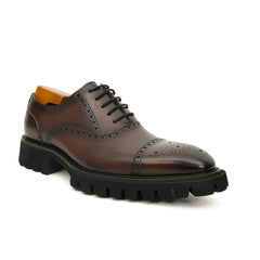 Dark Brown Cap-Toe Brogue Oxford