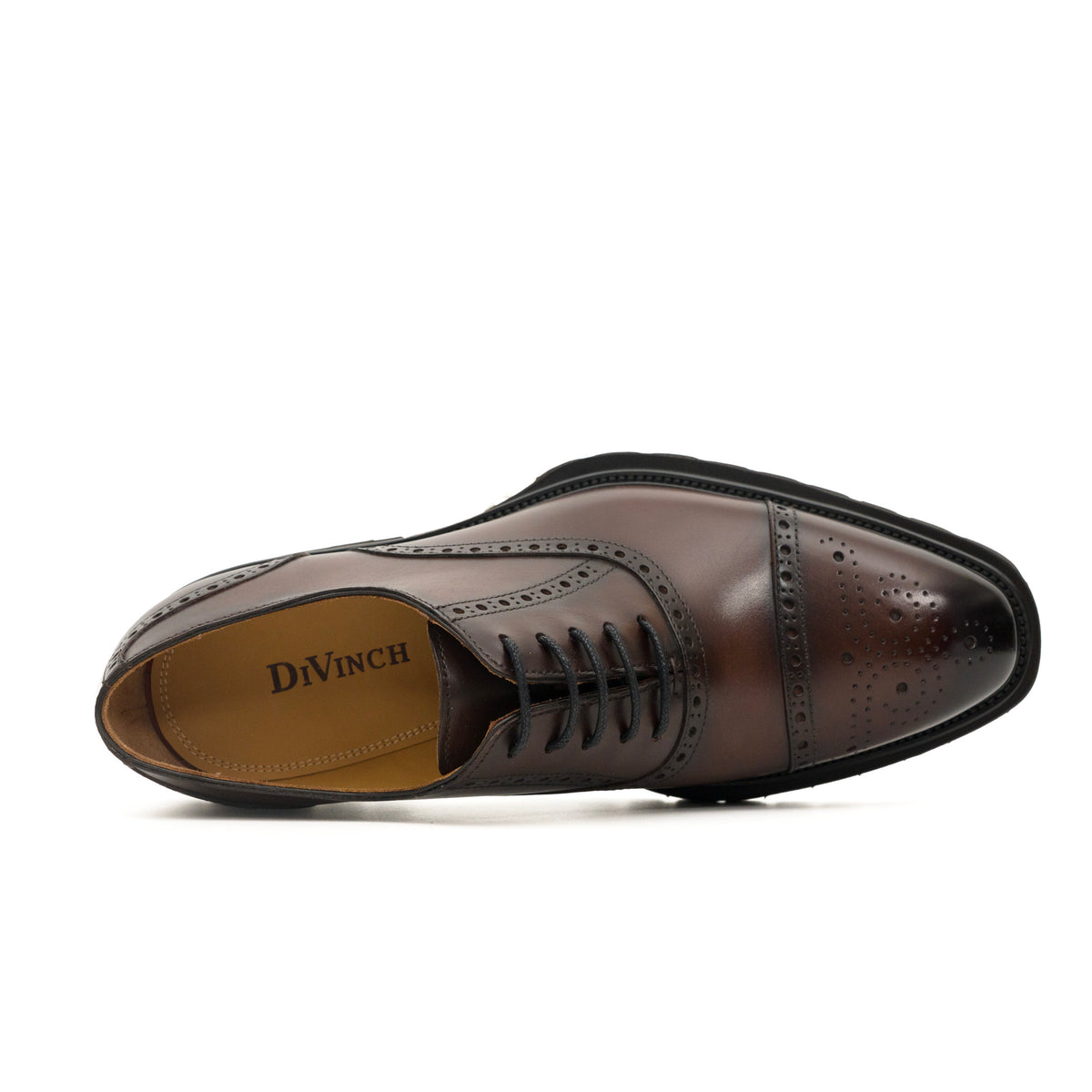 Dark Brown Cap-Toe Brogue Oxford