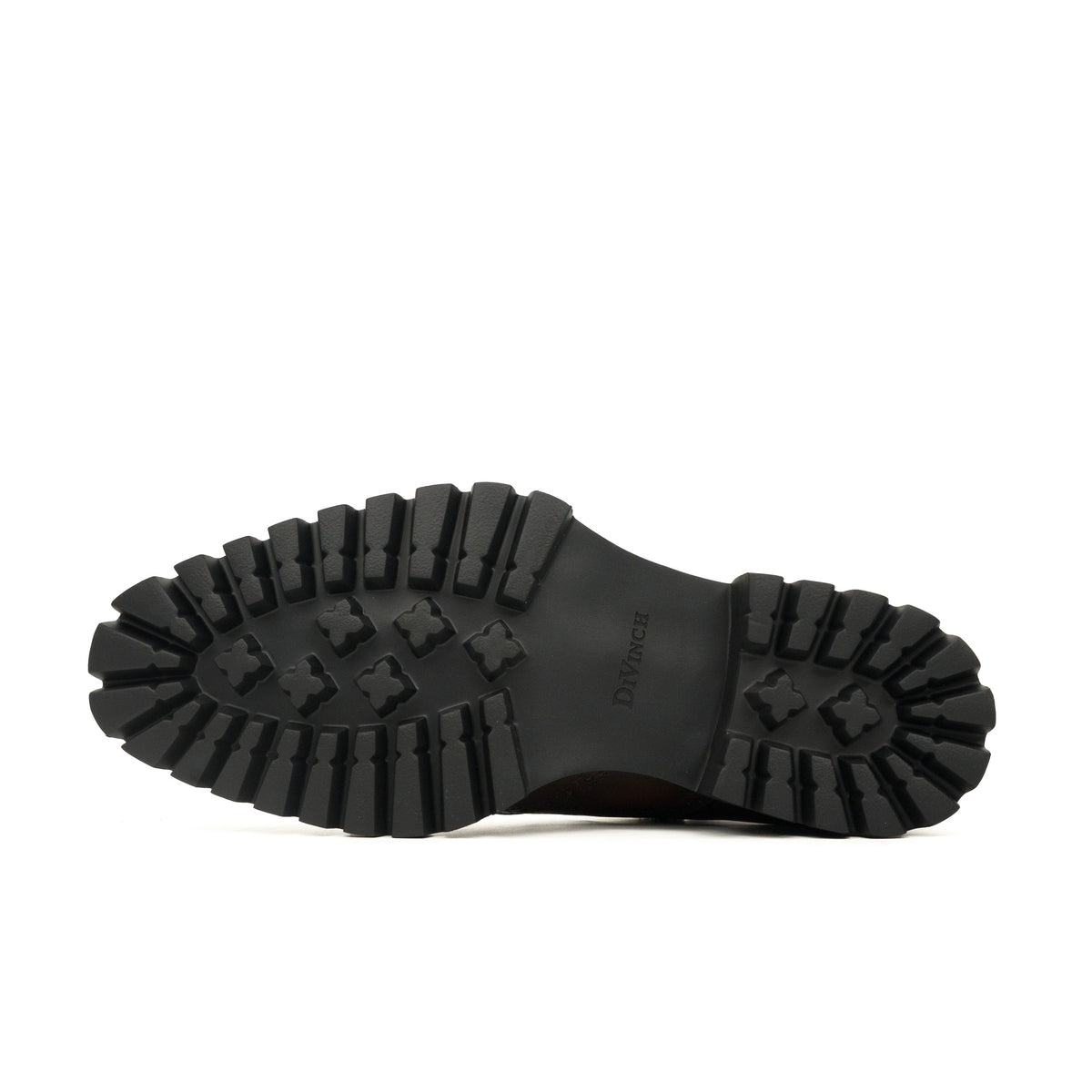 Goldbrauner glänzender Wingtip-Derby-Schuh mit Profilsohle