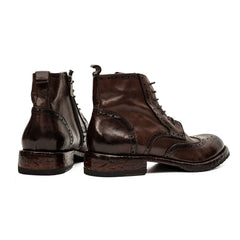 Dark Brown Brogue Combat Boot