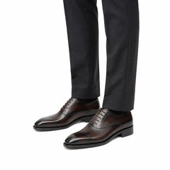 Dark Brown Cap-Toe Oxford