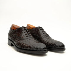 Dark Brown Crocodile Derby Shoe DIVINCH