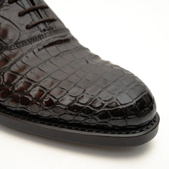 Dark Brown Crocodile Derby Shoe DIVINCH