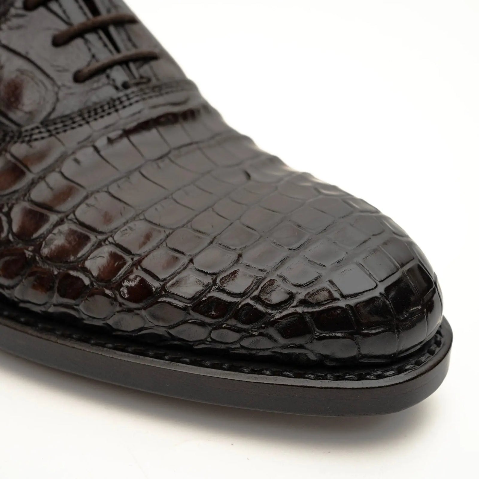 Dark Brown Crocodile Derby Shoe DIVINCH