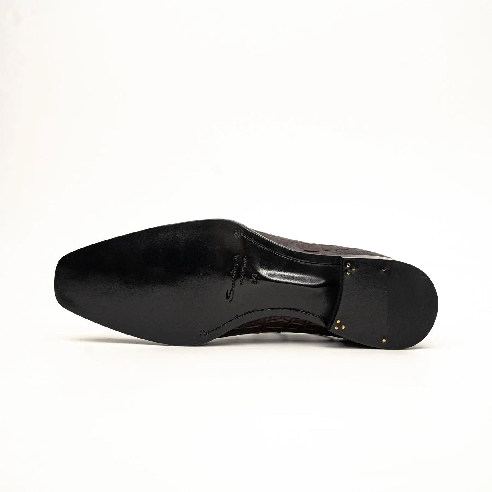 Dark Brown Crocodile Derby Shoes DIVINCH