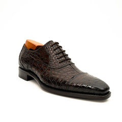 Dark Brown Crocodile Oxford Shoe DIVINCH