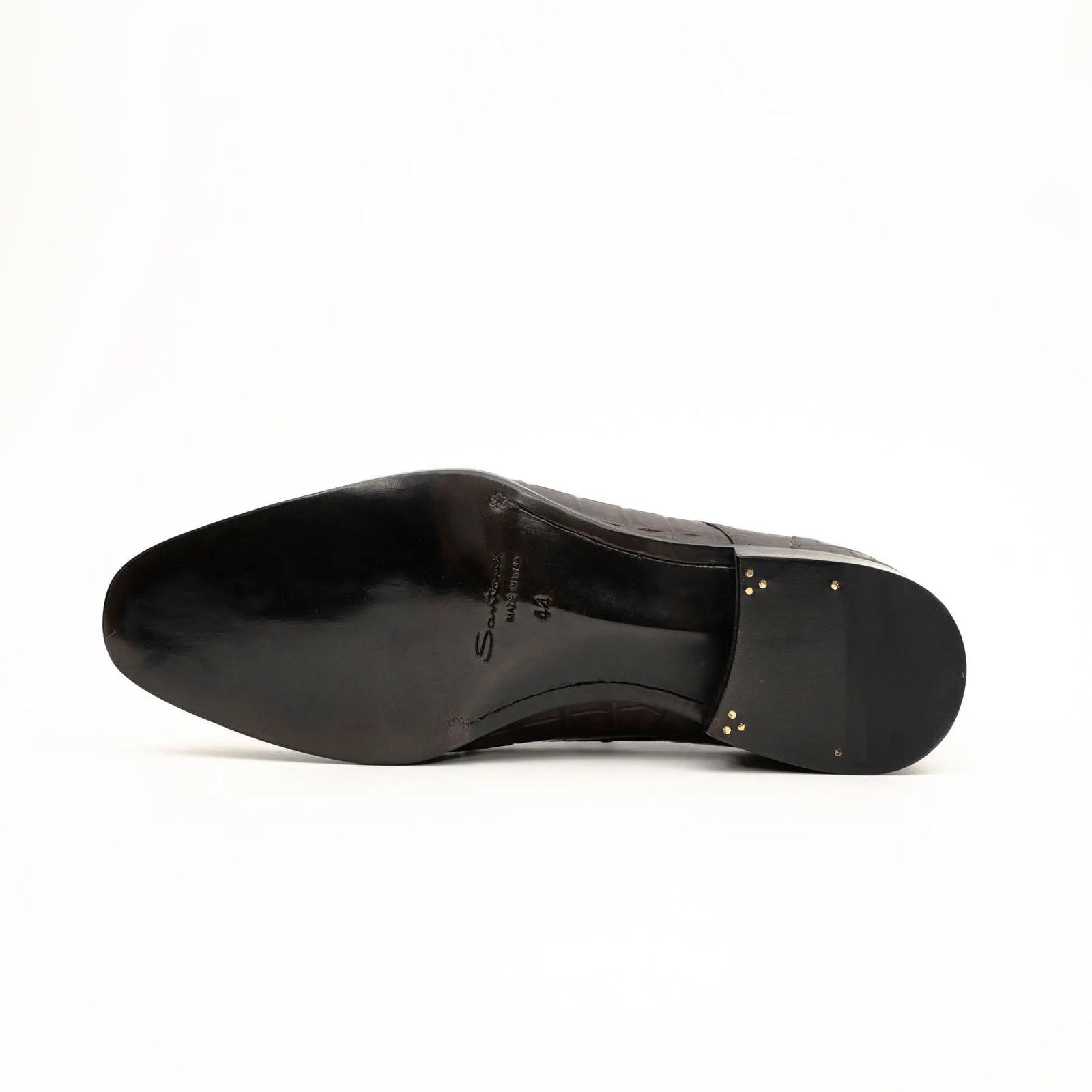 Dark Brown Crocodile-Textured Derby DIVINCH