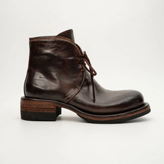 Dark Brown Washed Shell Cordovan Chukka Boots