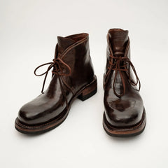 Dark Brown Washed Shell Cordovan Chukka Boots