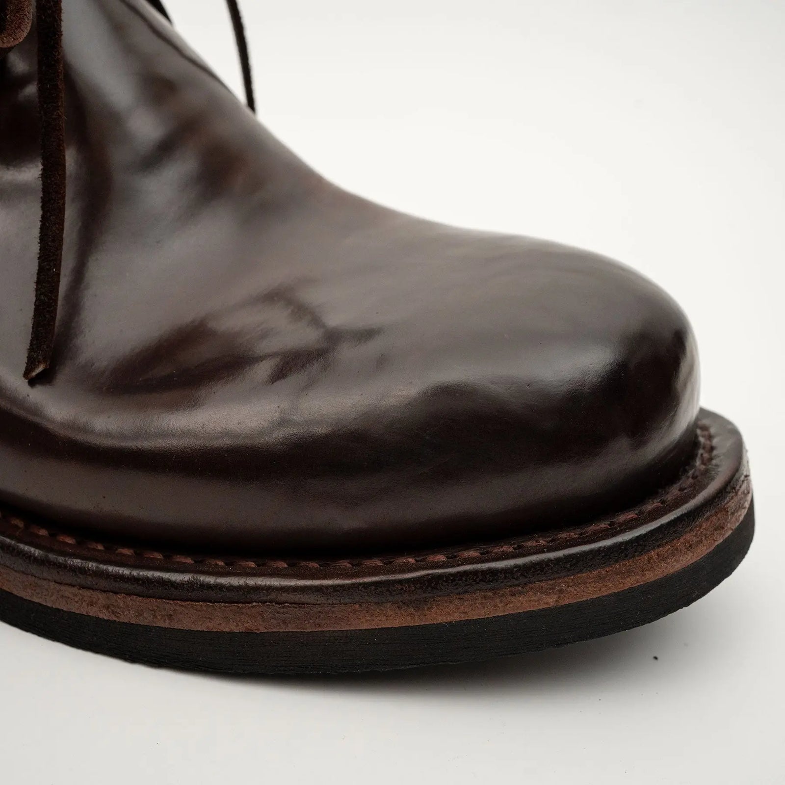 Dark Brown Washed Shell Cordovan Chukka Boots