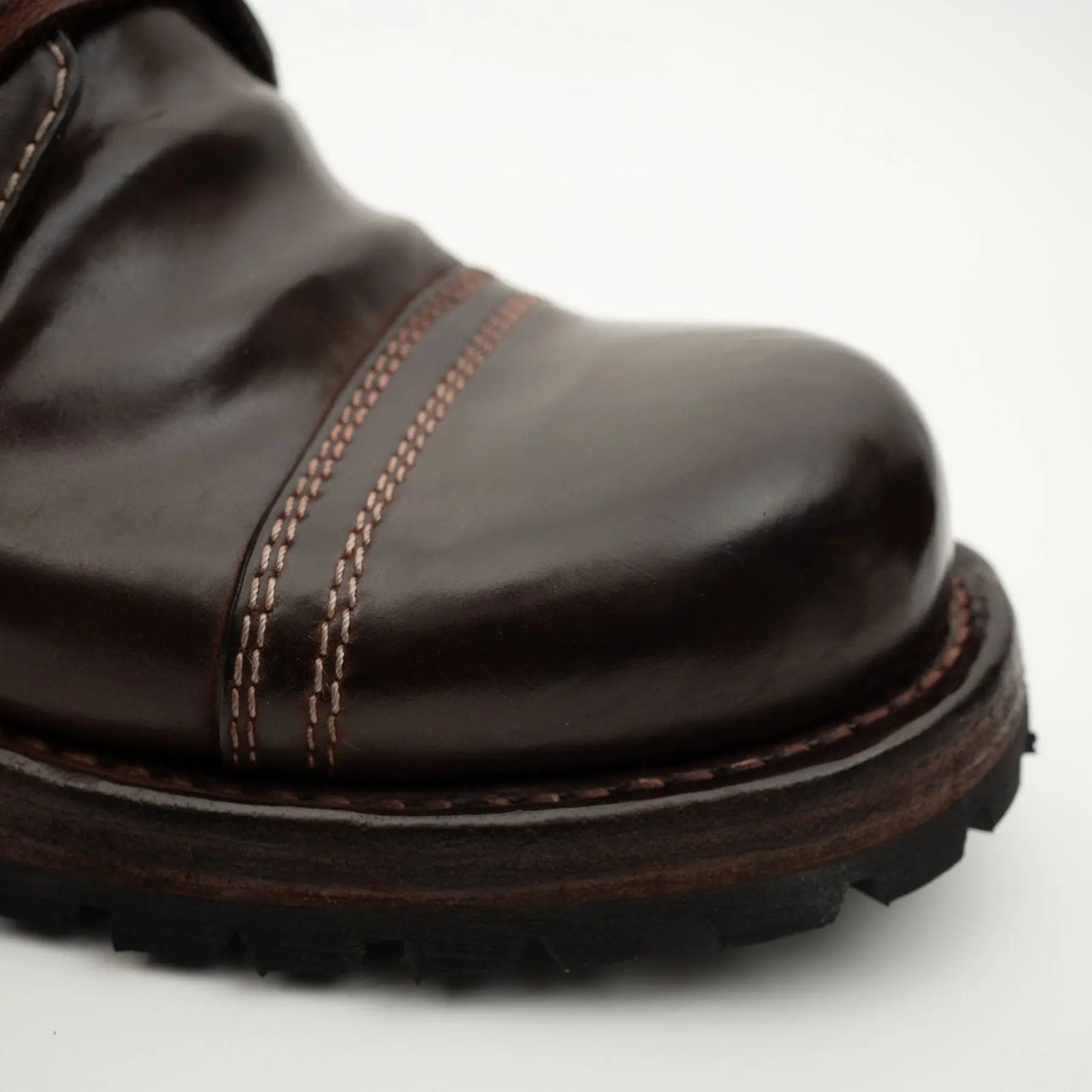 Dark Brown Horsehide Combat Boots
