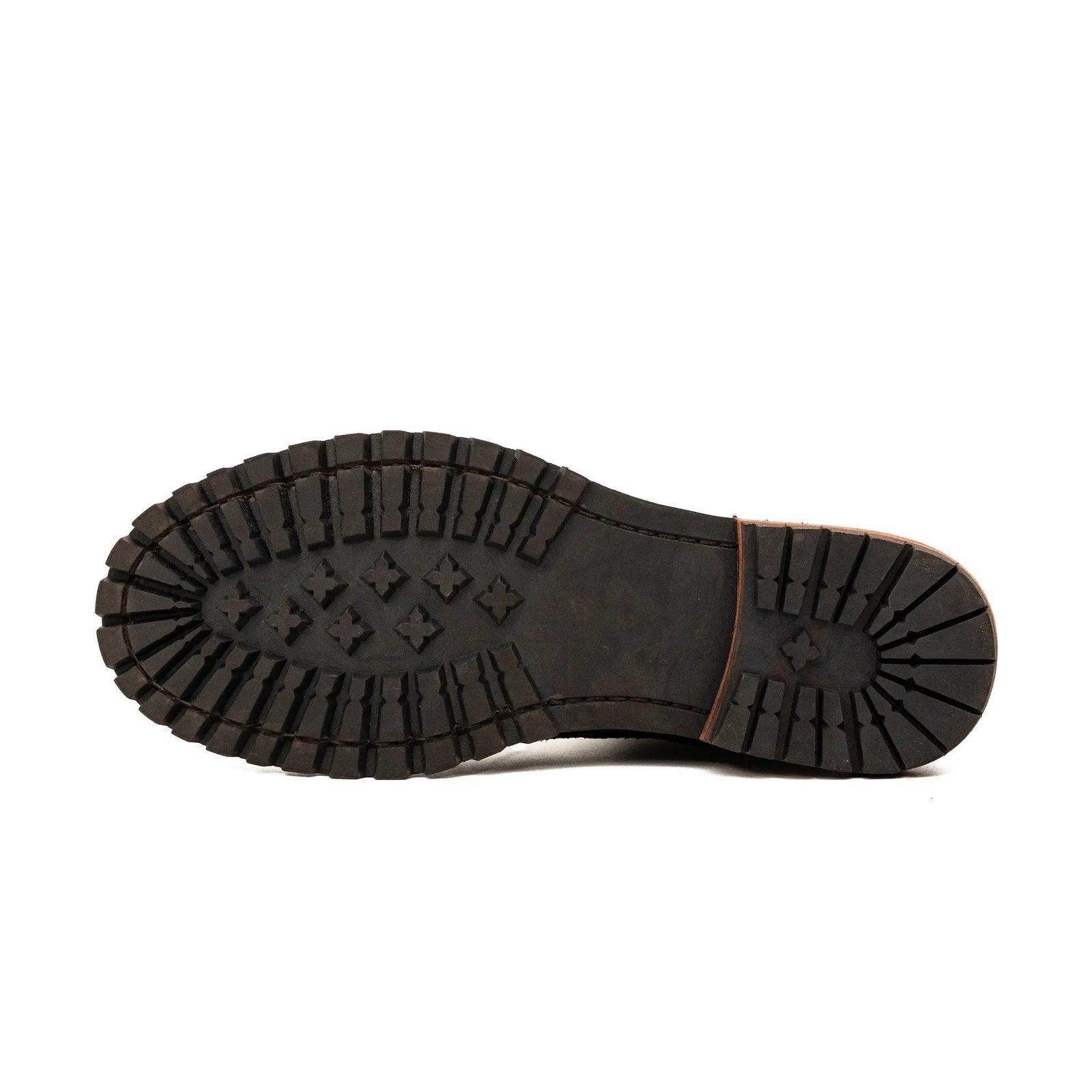 DIVINCH 5002A dark brown lace-up boots outsole tread detail