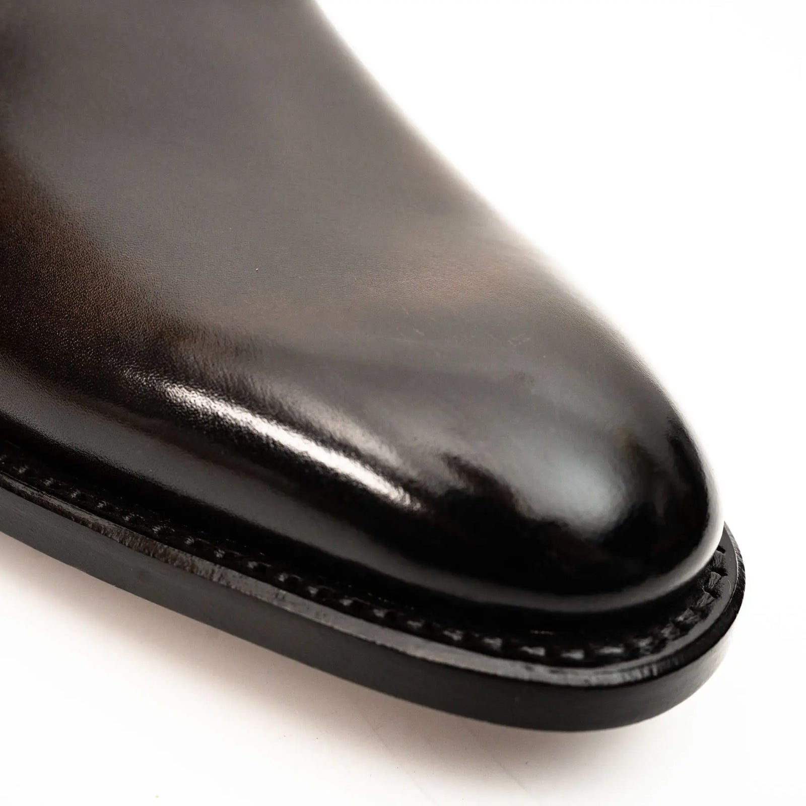 Dark Brown Suede-Panel Monk Shoe DIVINCH