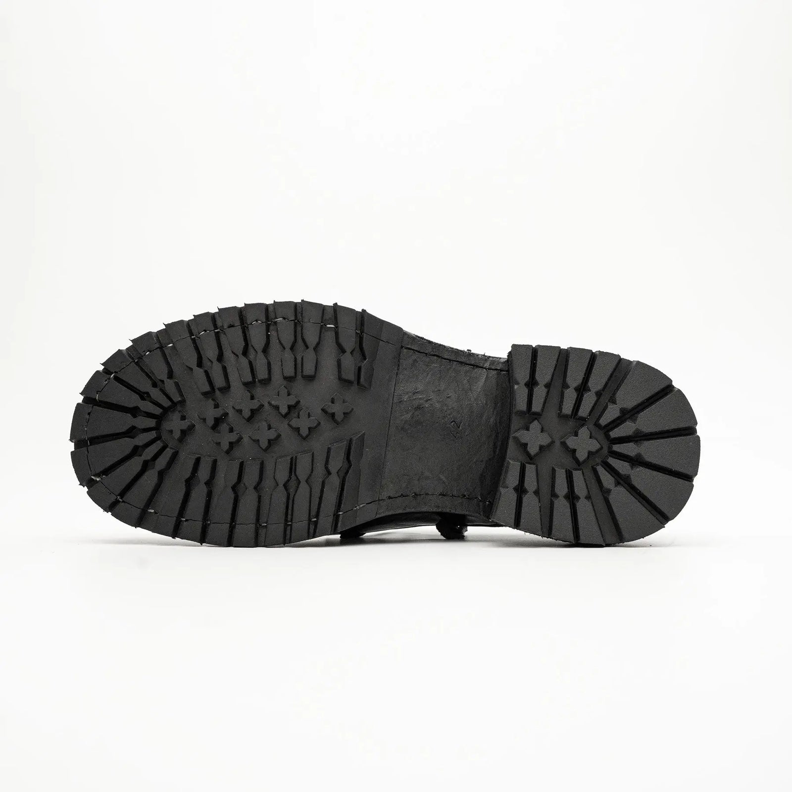 Jet Black Washed Horse Leather Derby