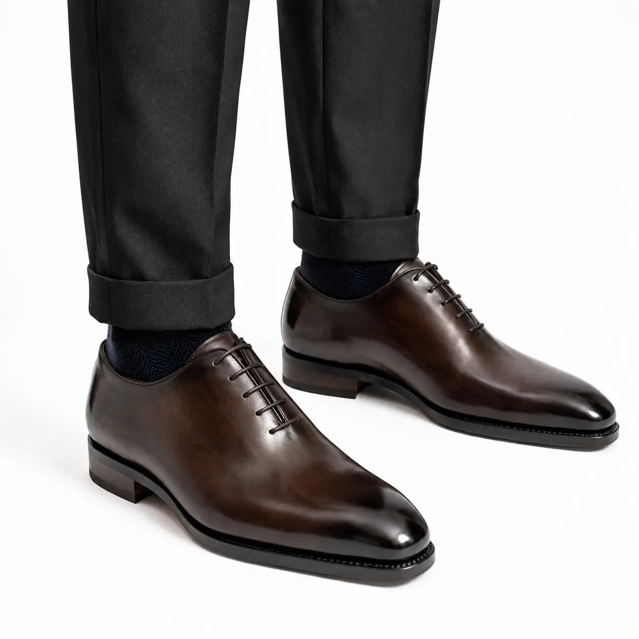 Dark Brown Wholecut Oxford Shoe