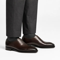 Dark Brown Wholecut Oxford Shoe