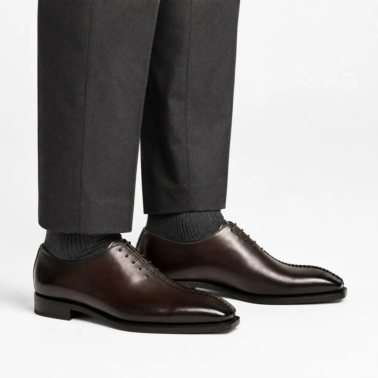 Dark Brown Wholecut Oxford Shoe