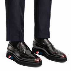 Dark Burgundy Penny Loafer with Foam Sole