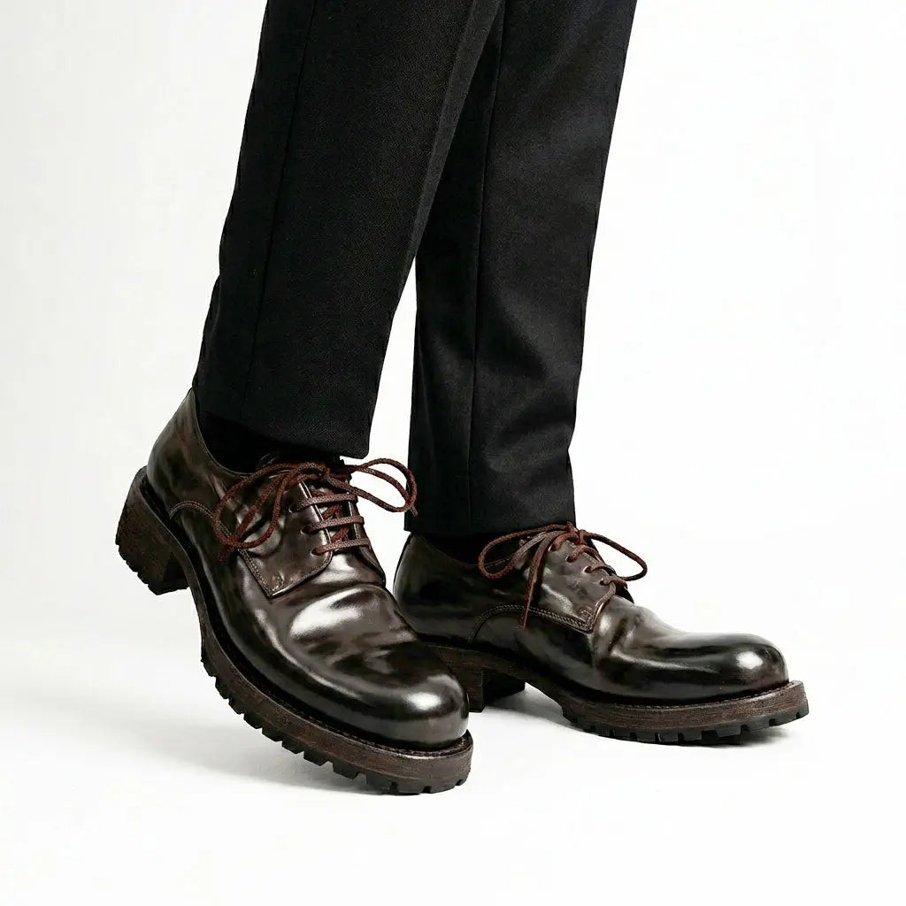 Dark Espresso Horsehide Lug Sole Derby