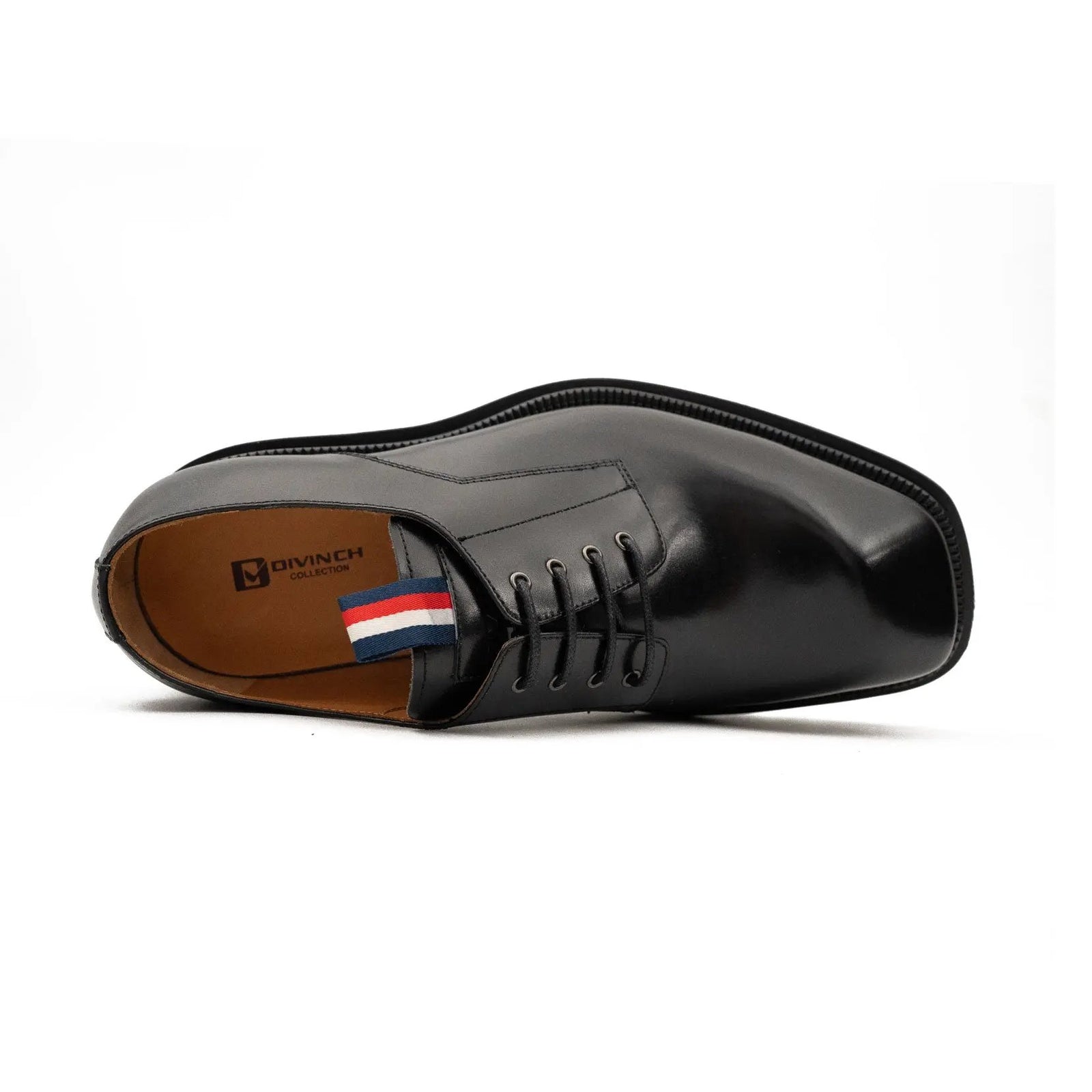 Derby nero con dettagli tricolore