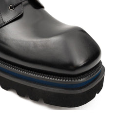 Derby nero con dettagli tricolore