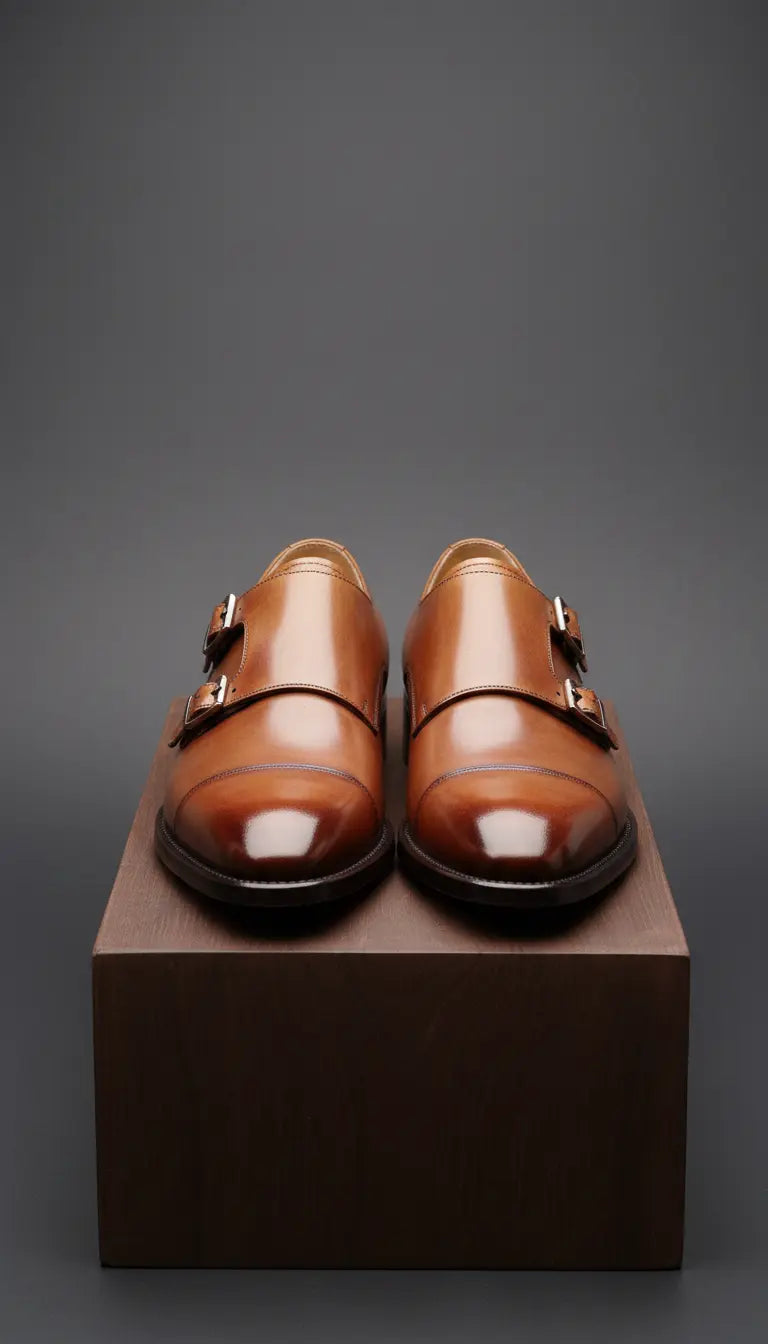 Double Monk Strap in Burnished Copper