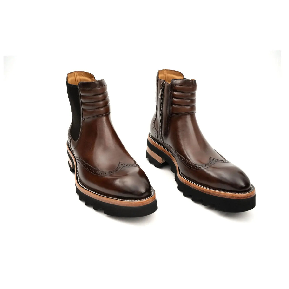 Espresso Brogue Lug Sole Chelsea DIVINCH
