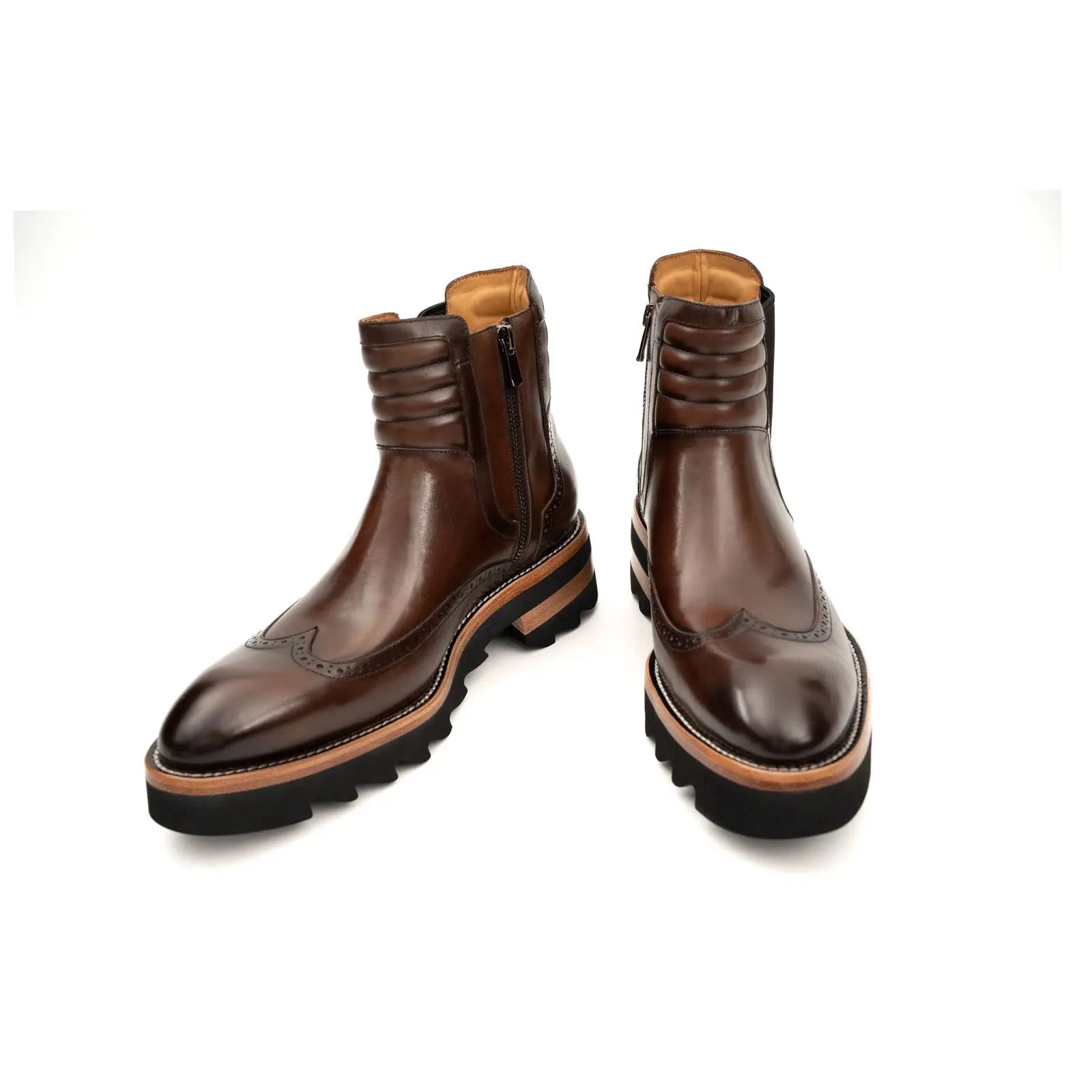 Espresso Brogue Lug Sole Chelsea DIVINCH