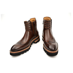 Espresso Brogue Lug Sole Chelsea DIVINCH