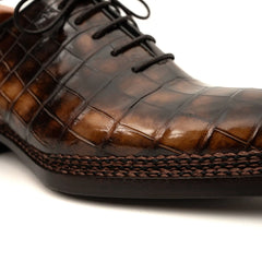 Espresso Crocodile Oxford DIVINCH
