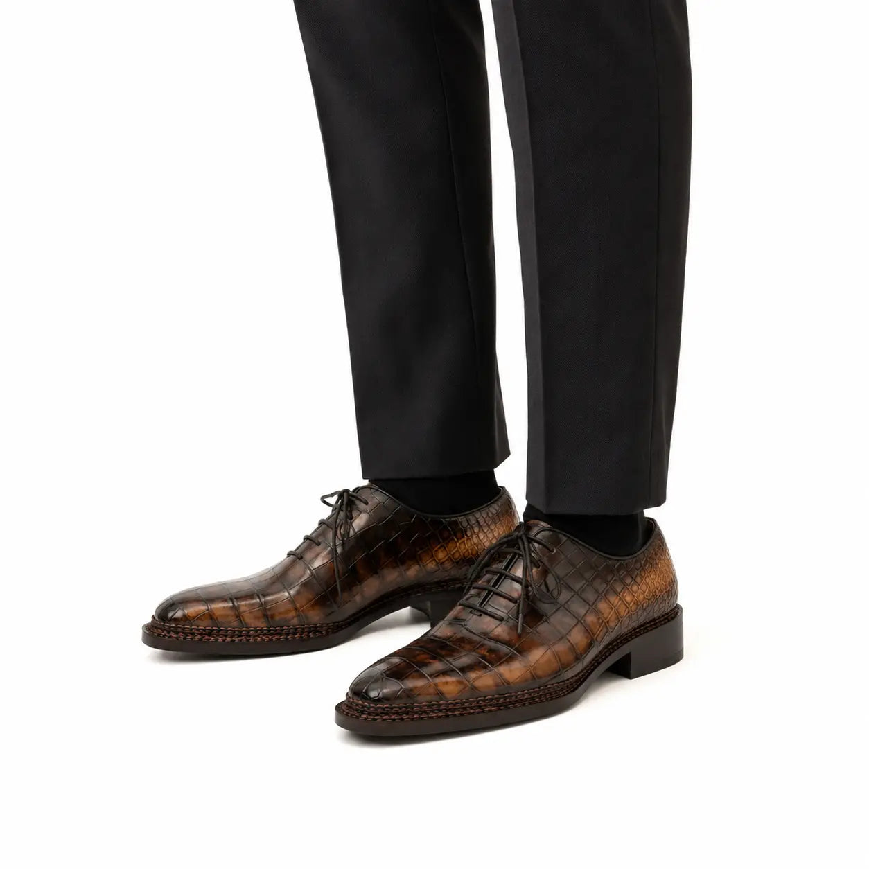 DIVINCH Nil Timsahı Vibram Platform Derby