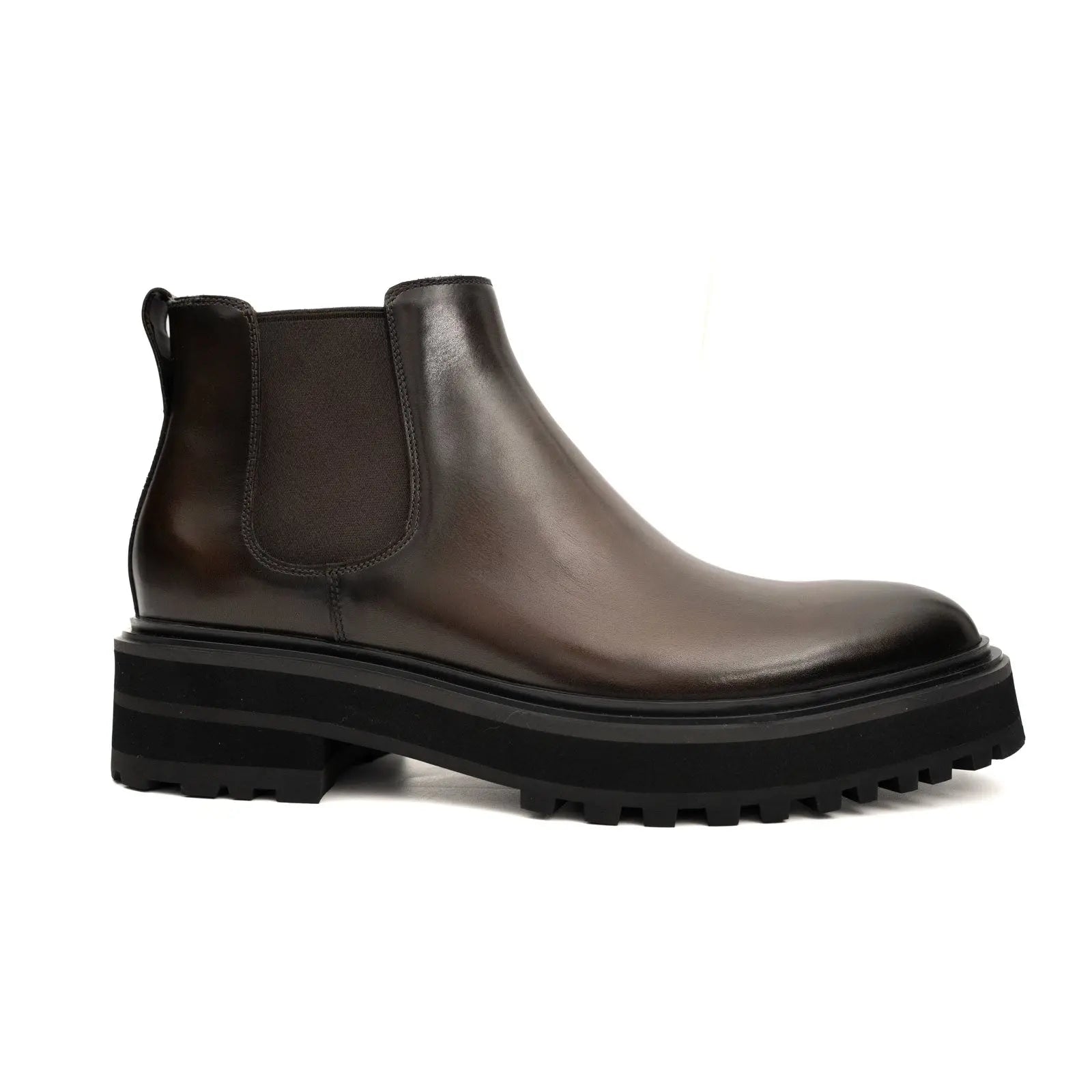 Espresso Leather Platform Chelsea DIVINCH