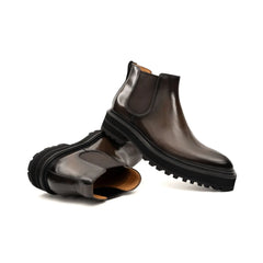 Espresso Leather Platform Chelsea DIVINCH