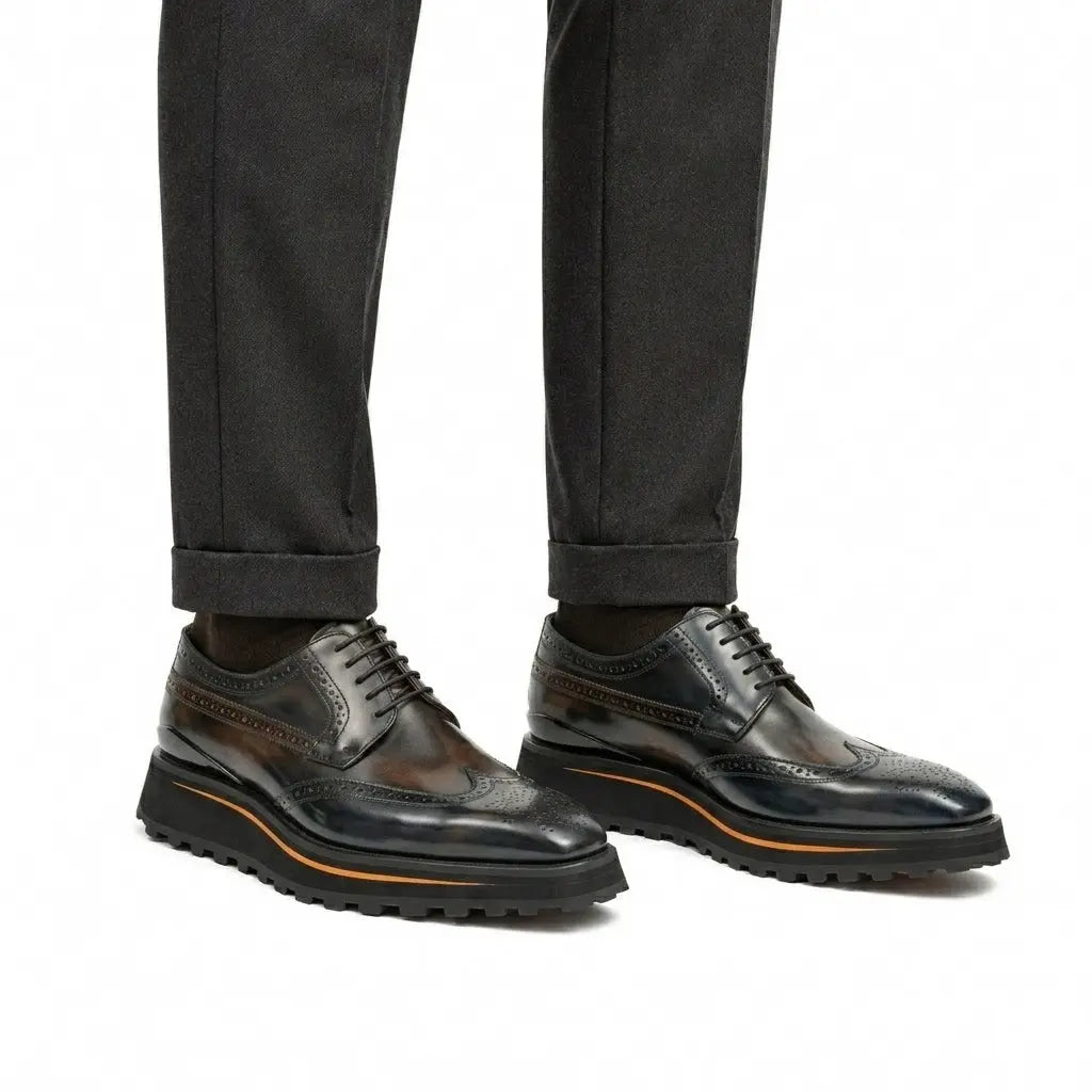 Espresso Lug Sole Wingtip Derby